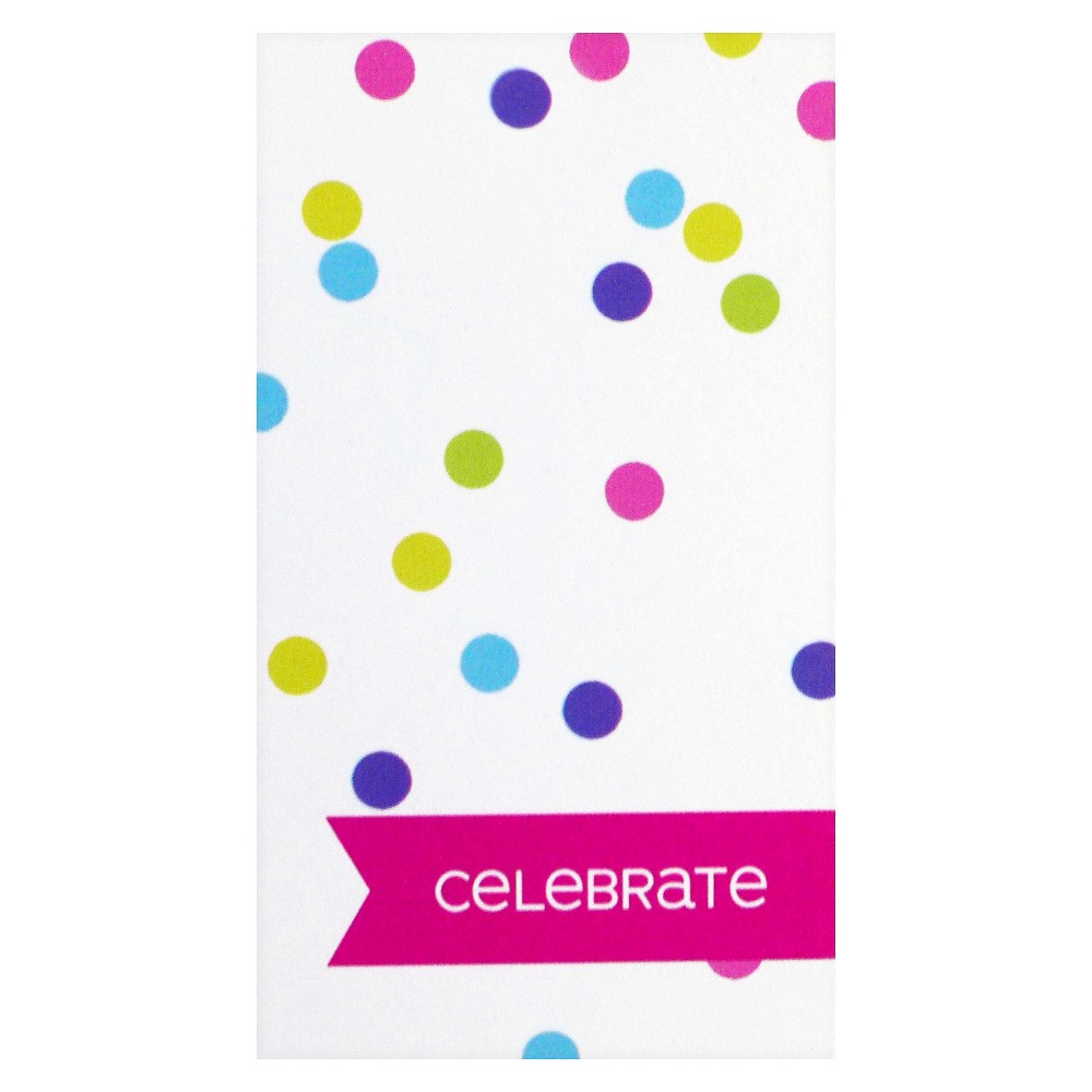 Celebrate Bright Polka Dots Gift Tag: Multicolor Classic Pattern, Birthday Paper Accessory, 8-Pack, 5.5" x 3.75"