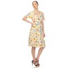 Women's Floral Short Sleeve Knee Length Dress - 2 of 4