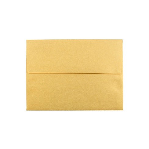 Jam Paper A6 Metallic Invitation Envelopes 4.75 X 6.5 Stardream Gold ...