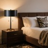 GTCLIGHTING Modern Table Lamps for Living Room,24" Black Metal Nightstand Lamp with Dual Pull Chain Switch for Bedroom Office - 3 of 4