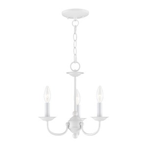 Livex Lighting Home Basics 3 - Light Chandelier in  White - 1 of 1