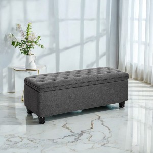Storage Ottoman Bench, Storage Bench, Fabric Entryway Bedroom Bench, Loads 330 lb for Bedroom Living Room - 1 of 4