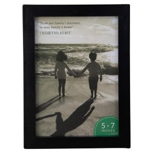 Northlight 8.25" Classic Black Picture Frame with Easel Back for 5" x 7" Photos - 1 of 4