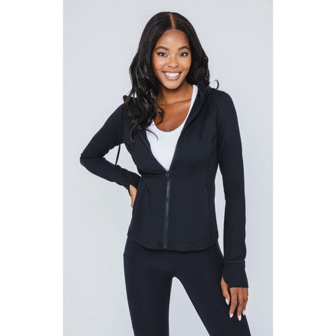 Yogalicious Womens Lux Crosstrain Everyday Half Zip Jacket With Thumbholes  - Dark Navy - X Large : Target