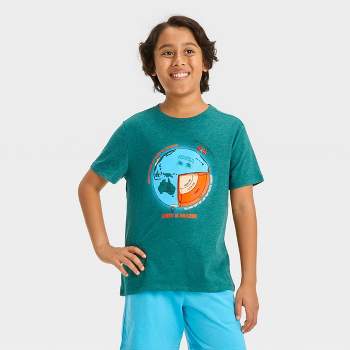 Boys' Short Sleeve 'Earth is Amazing' Graphic T-Shirt - Cat & Jack™ Dark Teal Green