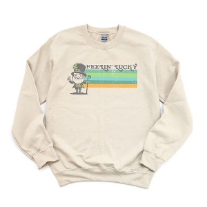 Simply Sage Market Women's Graphic Sweatshirt Feelin' Lucky Leprechaun St. Patrick's Day - 1 of 3