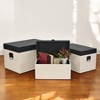 Cheung's 6144-3 - Ellaran Set of 3 Shagreen & Wicker Trunks - 2 of 4