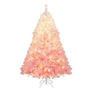 Resenkos 6-Ft Artificial Christmas Tree with Warm White LEDs and 8 Modes - White/ - 1 of 4