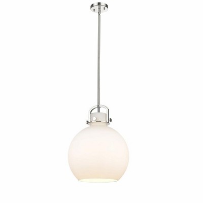 Newton Sphere - 1 Light Stem Hung Pendant In Industrial Style-19.63 Inches Tall and 14 Inches Wide