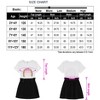 Girls 2pcs Cute Color Printed Short Sleeve Shirt and Elastic High Waist Bow A-line Skirt Sets - 4 of 4
