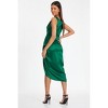 QUIZ Women's Satin Ruched Cowl Midi Dress - 2 of 4