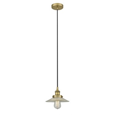 Halophane - 1 Light Mini Pendant In Industrial Style-5.75 Inches Tall and 9 Inches Wide