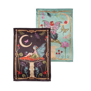 Fairy Wonderland Reversible Lustre Garden Flag - 1 of 3