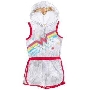 Warner Bros. DC Comics Justice League Wonder Woman Romper Mask Grey - 1 of 4