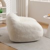 Lyngins Large Faux Fur Bean Bag Chair with Armrest, Ergonomic Lazy Chair with Memory Foam, No-Assembly Accent Chair, Bean Bag Sofa for Adults - 3 of 4