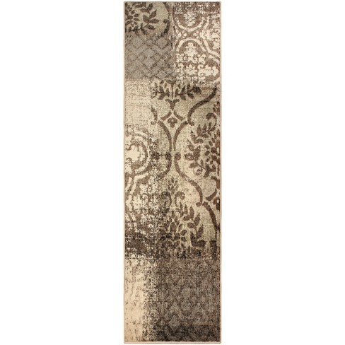 Minimalist Modern Floral Block Power-loomed Living Room Bedroom Entryway  Indoor Area Rug Or Runner By Blue Nile Mills : Target