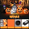 TackView 8FT Halloween Inflatables Outdoor Decorations Pumpkin, Blow Ups Pumpkin Decor with Black Cat Bat Tombstone for Yard Lawn Garden - 4 of 4