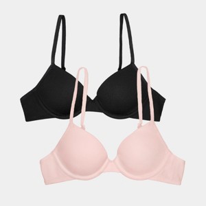 Fruit of the Loom Girl's First T-Shirt Bra with Underwire 2 Pack - 1 of 4