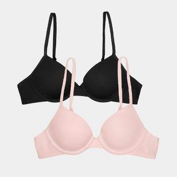 Fruit of the Loom Girl's First T-Shirt Bra with Underwire 2 Pack