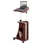 Rolling Adjustable Laptop Cart with Storage - Techni Mobili
