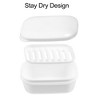 Unique Bargains Plastic Soap Dish Keep Soap Dry Soap Cleaning Storage for Home Bathroom Kitchen - image 3 of 4