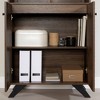 South Shore 65.25" 2 Door Helsy Storage Unit Natural Walnut: Laminated Particle Board, 6 Shelves, Office Cabinet - 4 of 4