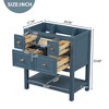 NicBex 29.5" Bathroom Storage Cabinet without Sink, Morden Bathroom Vanity, 5 Drawers and 1 Open Storage Shelf for Bathroom - 3 of 4