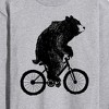 Men's - Instant Message - Bear On Bike Long Sleeve Graphic T-Shirt - 2 of 4