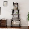 Bookshelf 5 Tier Industrial Wood - 3 of 4
