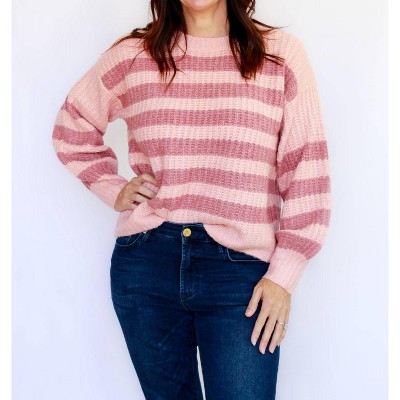 Women's Cali Crewneck Striped Sweater - Cozy Co.