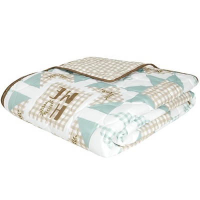 The Lakeside Collection Monroe Block Check Quilt Ensemble - King