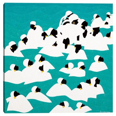 35" x 35" Healing Waters Haiti by Synthia Saint James Canvas Art Print - Masterpiece Art Gallery