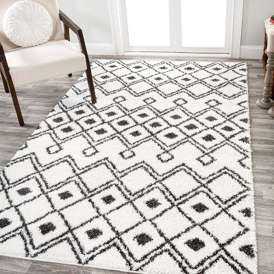 Caimari Moroccan Diamond Shag Area Rug  - JONATHAN Y