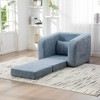 KWPZQEB Folding Sofa Bed, Convertible Sleeper Chair with Pillow & Armrest, Foldable Mattress Comfy Floor Sofa Lounge for Living Room, Bedroom - 3 of 4