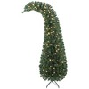 HOMCOM 6 ft Prelit Whimsical Christmas Tree, Bent Top Xmas Tree with 200 LEDs and 8 Modes, Slim High Mountain Fir Holiday Decor, Green - 4 of 4