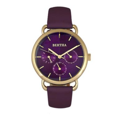 Bertha Gwen Ladies Watch w/Day/Date Purple : Target display picture 3