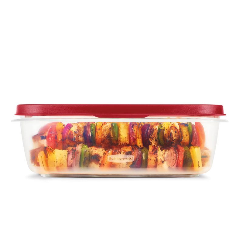 Rubbermaid Easy Find Lids 8.5 Cup Plastic Large Rectangle Food Storage Container Clear, 3 of 8