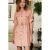 Slickblue Drop Shoulder Dress for Women - Relaxed Fit, Waist Tie, Soft Cotton Linen Fabric - S-L - 4 of 4