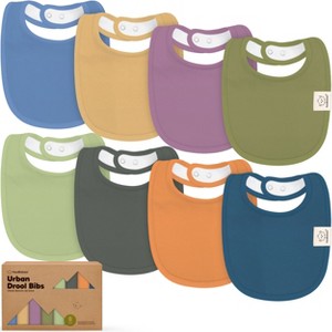KeaBabies 8pk Organic Baby Bibs for Boy, Baby Drool Bib for Baby Boys and Girls, Newborn Teething Bibs - 1 of 4
