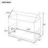 Twin Size Metal Platform Bed House Shape with Roof and Chimney Design-ModernLuxe - 3 of 4