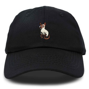 Dalix Siamese Cat Embroidered Cotton Dad Hat Adjustable Casual Baseball Cap for Cat Lovers Womens - 1 of 4