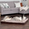 FurHaven Two-Tone Faux Fur & Suede Deluxe Orthopedic Mattress Dog Bed - 3 of 4