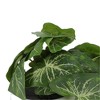 Unique Bargains Artificial Plants Calla Lily Greenery in White Pot Plastic Green 4.33"x0.39"x7.48" 1 Pc - 4 of 4