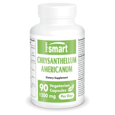 SuperSmart Chrysanthellum Americanum 1200mg per Day - American Chrysanthemum, Golden Chamomile | Non-GMO & Gluten Free - 90 Vegetarian Capsules