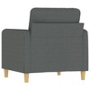 vidaXL Sofa Chair Upholstered Single Sofa Armchair for Living Room Fabric - Dark Gray 23.6" - 4 of 4