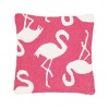 C&F Home 15" x 15" Beachy Flamingo Hooked Throw Pillow - 4 of 4