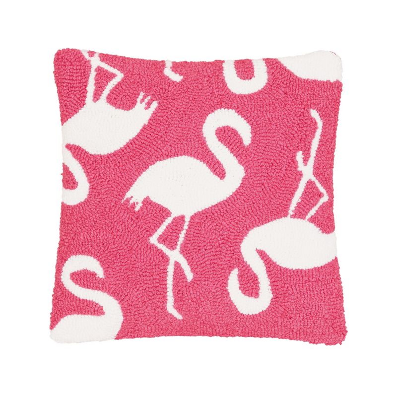 C&F Home 15" x 15" Beachy Flamingo Hooked Throw Pillow, 4 of 6