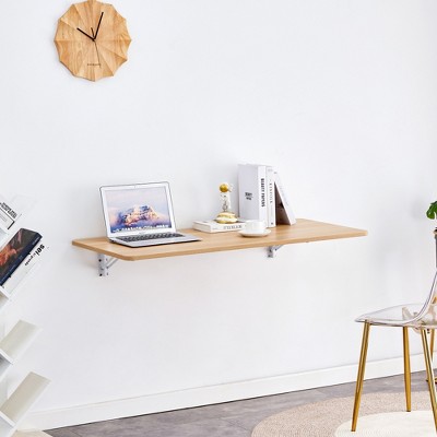 Lycvki MDF Wall Mounted Folding Table Fold Down Desk