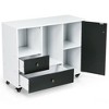 Costway Lateral Mobile Filing Cabinet Large Printer Stand w/ 2 Drawers - 4 of 4