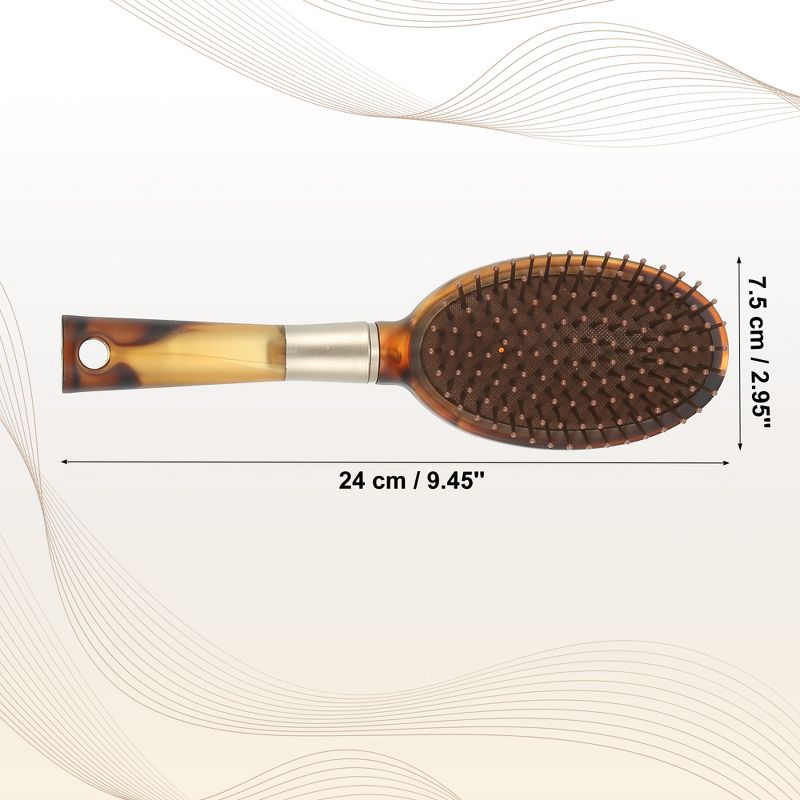 Unique Bargains Ultra-Smooth Textured Dry Wet Hair Brush Brown 1Pc, 4 of 8